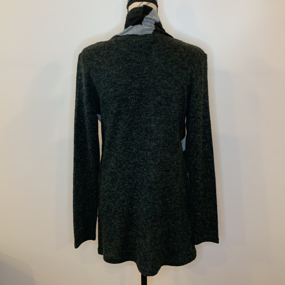 Anthropologie A’Reve tunic length striped sweater 2 piece look asymmetrical M - Picture 3 of 9